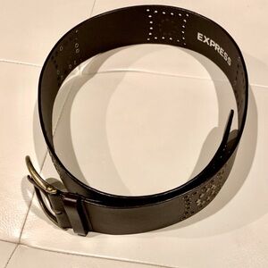 Express Brown Leather Belt
